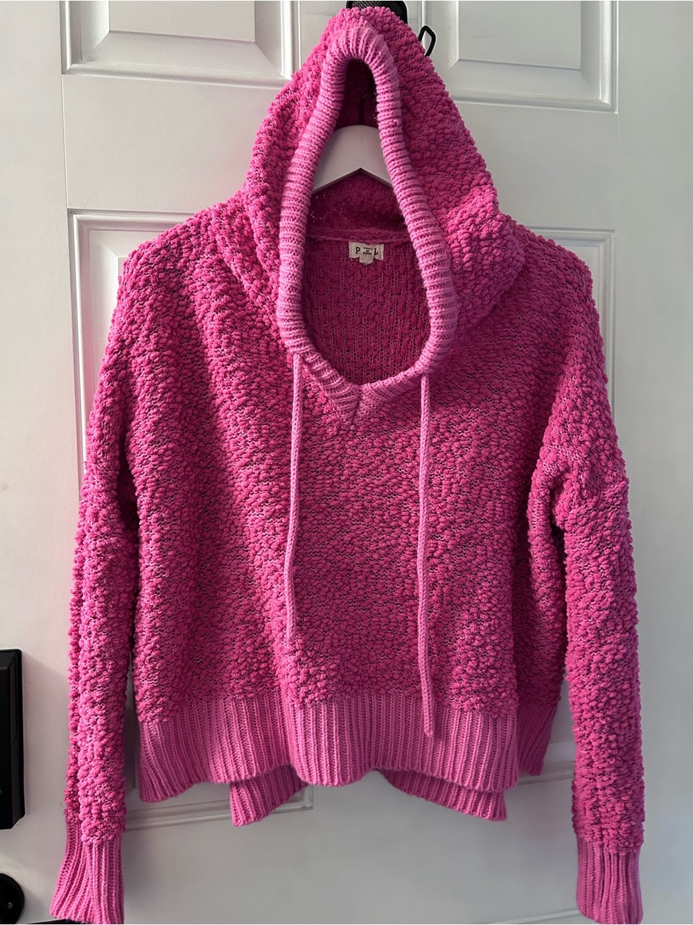 POL Plush Popover Hoodie in Bright Pink